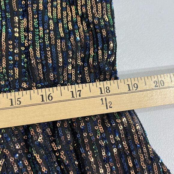 Torrid Sequins Mini Dress Size 10 Black Stretchy Cocktail Party Glam Fit Flare - Picture 13 of 13